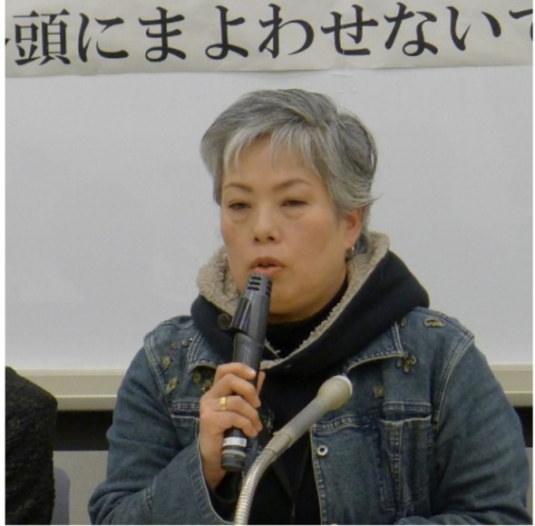 「行政は自主避難者に寄り添ってほしい」と訴える代表世話人の一人、松本徳子さん 松本さんは福島県郡山市から神奈川県に避難している