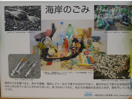 マイクロプラスチックとなる海洋ごみとその影響(環境NGO JEANの展示パネルから)